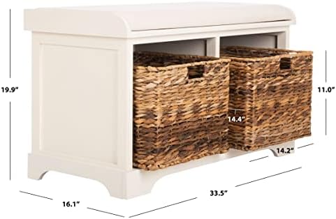 SAFAVIEH Freddy Wood Storage Bench - Image 3