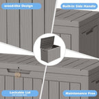 Outdoor Storage Box Waterproof, 45 Gallon Deck Box - Image 5
