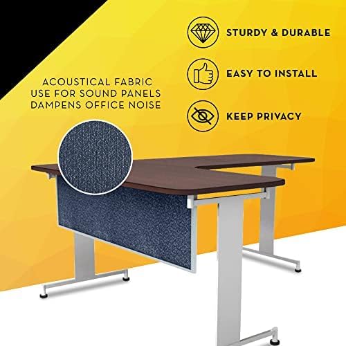 OBEX Acoustic Table Mounted Modesty Desk Privacy & Sound Absorbing Panel for Office Cubicles, 12" x 72", Graphite