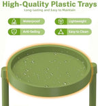 iDavosic.ly 6 Tier Folding Plant Stand Indoor Outdoor, Plastic Tray - Image 2