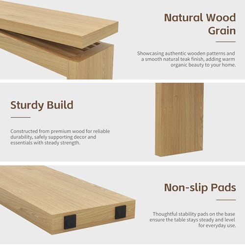 Epecoya Wooden Extra Long Console Tables - Image 6