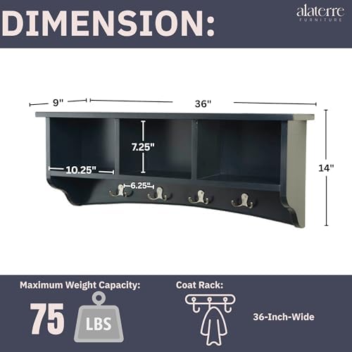 Alaterre Shaker Cottage Wall-Mounted Coat Rack - Image 3
