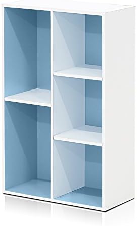Furinno LUDER Book Shelf, 5-Cube Bookshelf, Reversible Bookcase, 9.4 x 19.5 x - Image 5