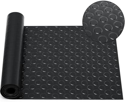 Breling 16 in x 10 ft Rubber Flooring Rolls Mats, Heavy Duty Diamond Plate Coin by Breling