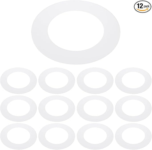 PATIKIL 4.3" ID 6.7" OD Plastic Trim Ring, Translucent Matte White by PATIKIL