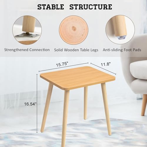 FORAOFUR Short Side Table for Living Room, Mini End Table for Small Spacex2 - Image 3