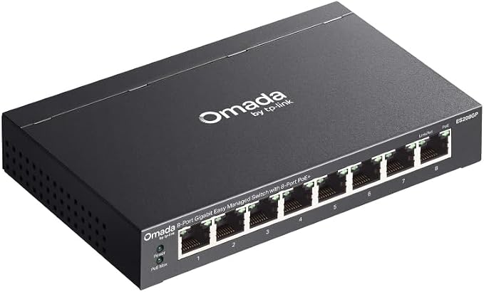TP-Link Omada 8 Port Gigabit Easy Managed, PoE Switch, 65W Budget, PoE+ - Image 4