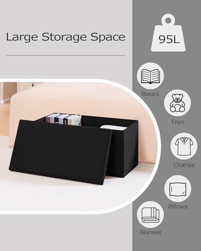 PINPLUS Folding Storage Ottoman Bench - Image 5