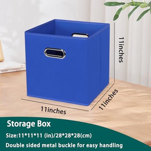 Black Foldable Storage Cubes Bins, Fabric Storage Box Cubes Organizer Baskets - Image 2