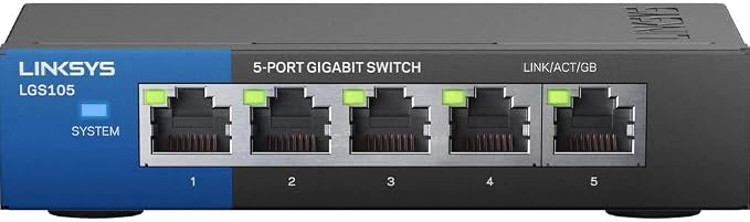 Linksys LGS105: 5-Port Business Desktop Gigabit Ethernet Unmanaged Switch - Image 2