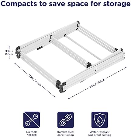 BLACK+DECKER 3 Tier Expandable Collapsing Foldable Laundry Rack - Image 3