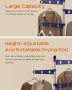 CASAMAYA Clothes Drying Rack Foldable, 70.9 inch Tripod Drying Rack - Image 6