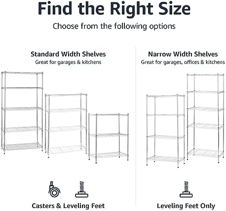 Amazon Basics 4-Shelf Adjustable Heavy Duty Storage Shelving Unit - Image 4