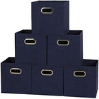 Household Essentials Fabric Storage Bins 6 Piece Set, Strong Poly-Woven Fabric by HouseholdEssentials