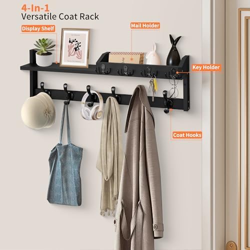 27.5" Wall Mount Coat Rack - Image 3