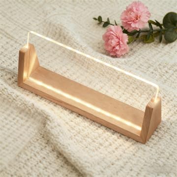 DIY Light Up Name Plate for Desk (7 Colors), Acrylic Name Plate Desk Decorations with 8 Markers