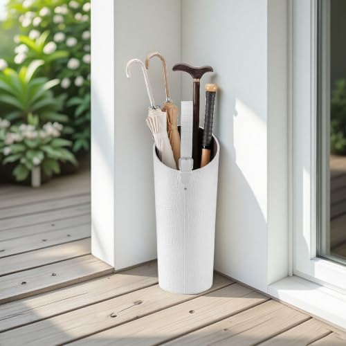 Artificial Leather White Umbrella Holder Stand Entryway Indoor，Modern Umbrella - Image 2