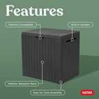 Keter City 30 Gal Outdoor Storage Box and Patio Side Table - Image 3