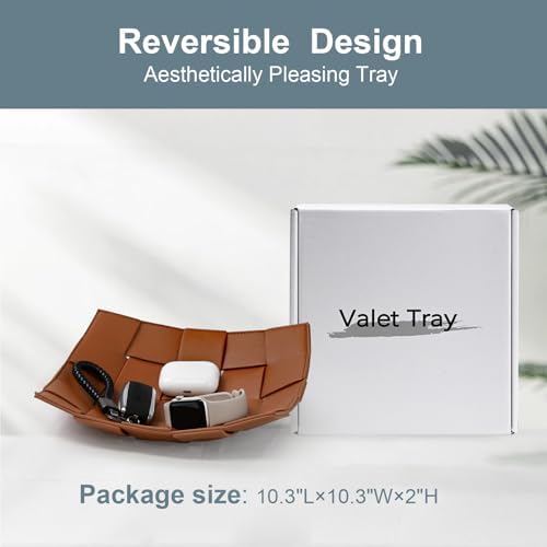 Valet Tray PU Leather Key Holder Bowl - Image 3