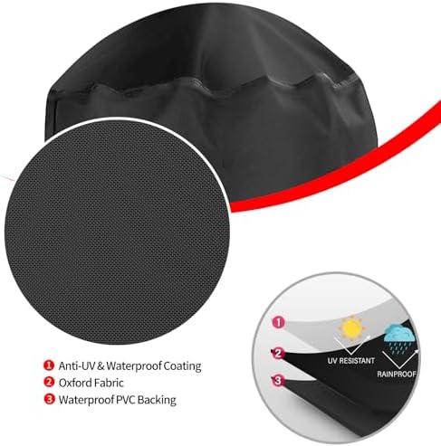 Grill Cover, 22 inch BBQ Gas Grill Cover Waterproof Weather Resistant, UV and - Image 3