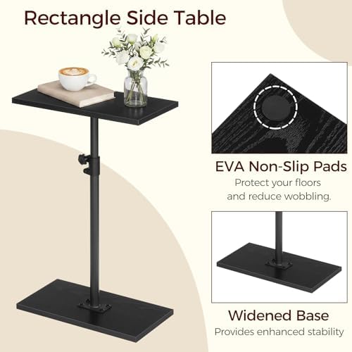 MAHANCRIS Narrow Side Table, Height Adjustable Sofa Table, Tall Couch Table - Image 5