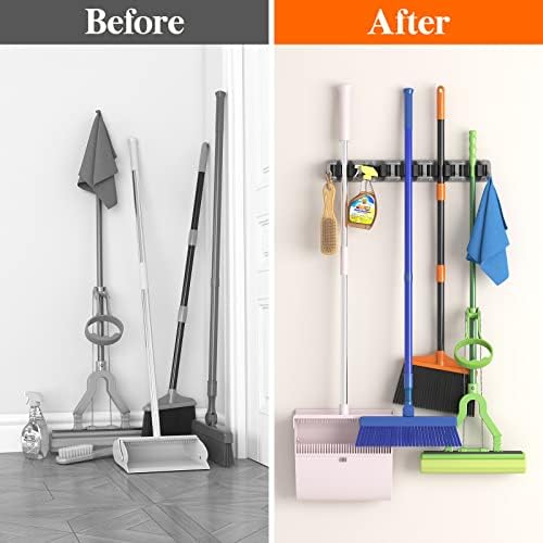Lifewit Mop and Broom Holder Organizer Wall Hanging Mount, 1 Pack - Image 5