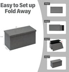 PINPLUS Folding Storage Ottoman Bench - Image 3