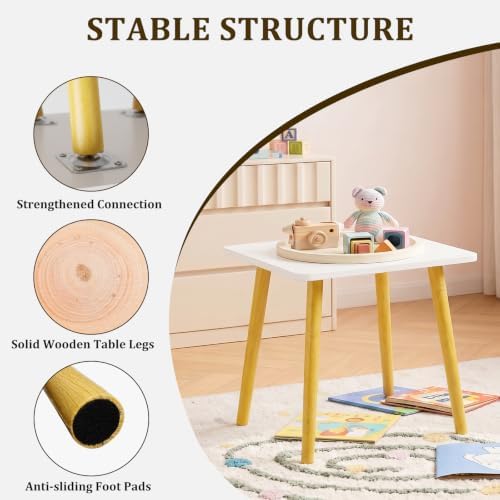 FORAOFUR Small Side Table, Modern Wood Mini Coffee Table, Easy Assembly Compact - Image 5