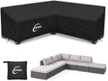 Kipiea Patio V-Shaped Sectional Sofa Cover, 420D Heavy-Duty Oxford Fabric by Kipiea