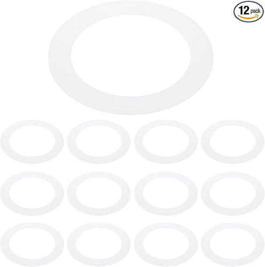 PATIKIL 3.8" ID 5.2" OD Plastic Trim Ring, Translucent Matte White by PATIKIL