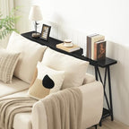 MAHANCRIS Console Table, Extra Long 2-Tier Sofa Table Behind Couch, X-Shaped - Image 4