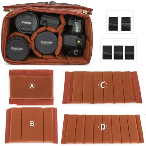 4-Pack Camera Bag Case Insert Partition Divider Separator Pad Protective Lens by UCCKEYI