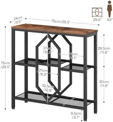 HOOBRO Console Table, Narrow Entryway Table, Behind Couch Table - Image 3
