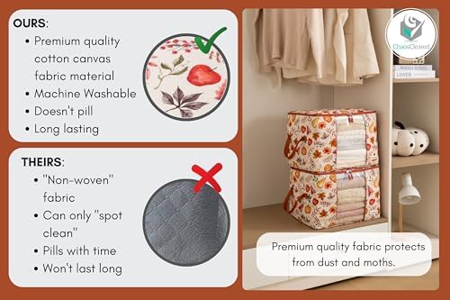 Chaos Cleared Canvas Storage Bags Designer Organizer 2 Pack – Seasonal Storage - Image 4