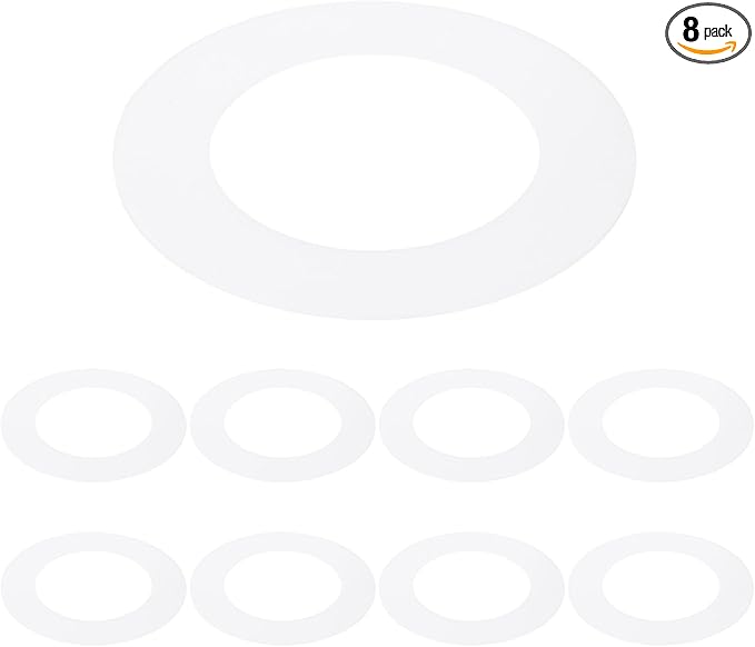 PATIKIL 2.8" ID 4.5" OD Plastic Trim Ring, Translucent Matte White by PATIKIL