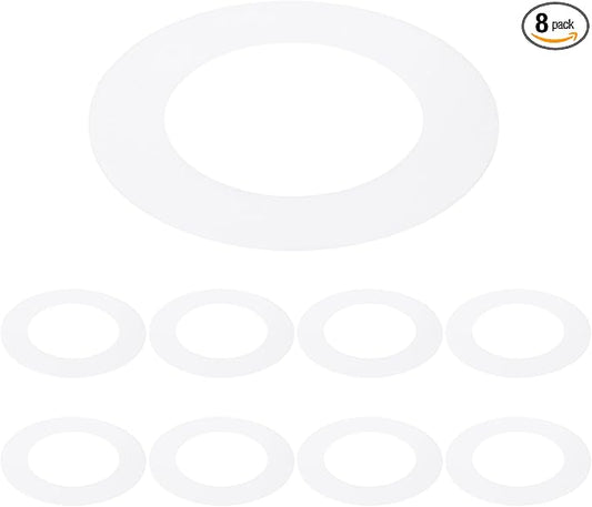 PATIKIL 2.8" ID 4.5" OD Plastic Trim Ring, Translucent Matte White by PATIKIL
