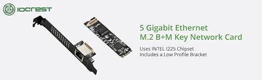 IO CREST M.2 M-Key PCI-e 3.0 Interface Single Port 5.0 Gigabit Ethernet Modules - Image 7