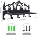 Key Holder for Wall, Metal Decorative Wall Mounted Mountain Key and Mail Holder - Image 3