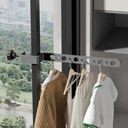 Foldable Indoor/Outdoor Basic 11-Hole Clothes Drying Rack by Boxonly