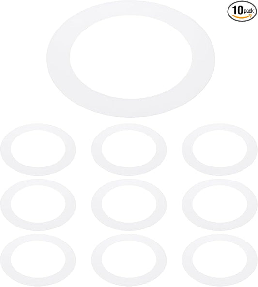 PATIKIL 3.8" ID 5.2" OD Plastic Trim Ring, Translucent Matte White by PATIKIL