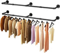 Wall Mounted Clothes Rack, 60in Industrial Pipe Clothing Rack by UlSpeed