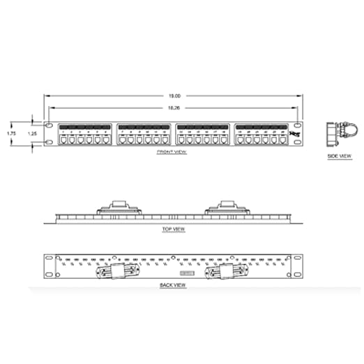 ICC Voice 6P4C Telco Patch Panel - Image 3
