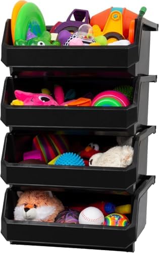 ReadySpace Extra Large Stackable Plastic Storage Bins by Akro-Mils
