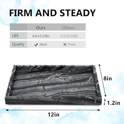 Real Natural Marble Tray for Bathroom, Kitchen Counter & Desktop - Image 2