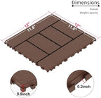 Plastic Interlocking Deck Tiles, 44 Pack Patio Sheets - Image 2