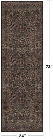 Dark Brown Washable 2x6 Runner Rugs - Image 2