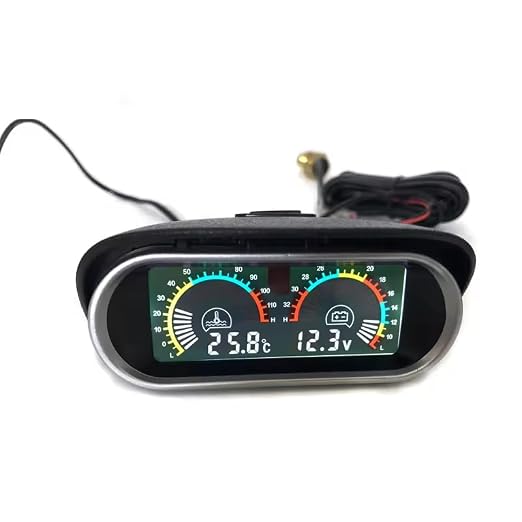 2-in-1 Auto Car LCD Meter Digital Voltage Water Temperature Fuel Gauge - Image 8