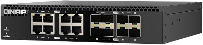 QNAP QSW-3216R-8S8T-US 16-Port Half-Width Rackmount 10GbE Unmanaged Switch - Image 4