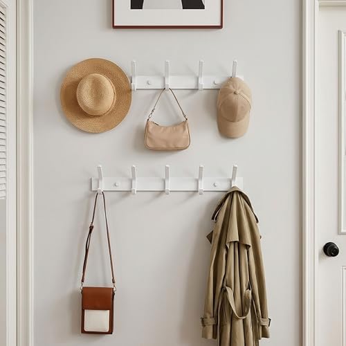 WEBI Coat Rack Wall Mount, Coat Hooks Wall Mounted, Coat Hanger Wall Hook Rack - Image 6