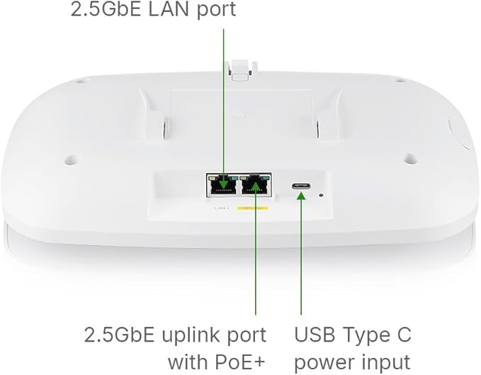 Zyxel WiFi 7 BE11000 Access Point | 2X 2.5G Ethernet Ports | PoE+ | Triple - Image 3